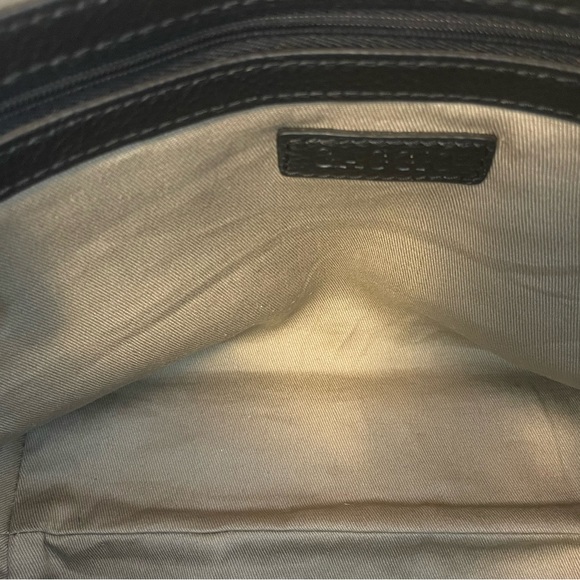 Gaggio Black Leather Tote Bag With Removable Inner Bag - Picture 6 of 7